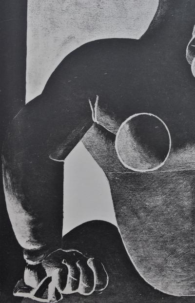 LE CORBUSIER: nachdenklicher Mann, Heliogravüre, 1938 2