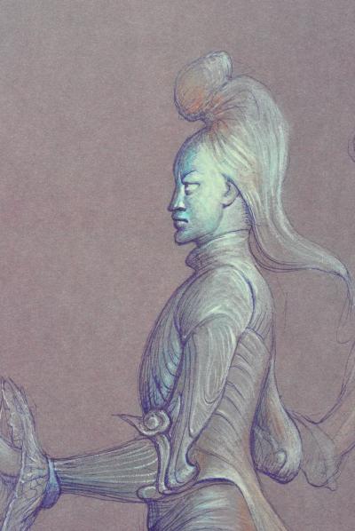 Léonor FINI : La fuite des amoureux, Héliogravure signée, 1980 2