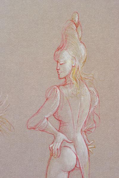 Léonor FINI : La Dispute, Héliogravure signée, 1980 2