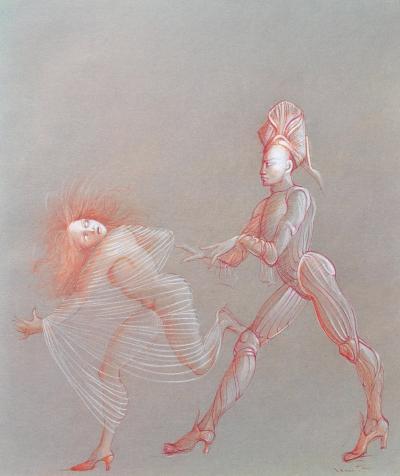Léonor FINI : La Fuite, Héliogravure signée, 1980 2
