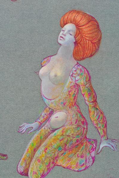 Léonor FINI : Jeu de masques, Héliogravure signée, 1980 2