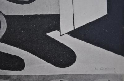 LE CORBUSIER : Figure devant une porte blanche , héliogravure, 1938 2