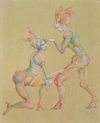 Léonor FINI : La Demande en Mariage, Héliogravure signée, 1980 2