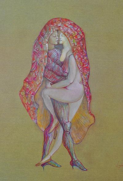 Léonor FINI: La negativa, heliograbado firmado, 1980 2