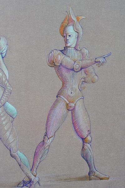 Léonor FINI : La bonne direction, Héliogravure signée, 1980 2