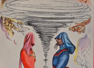 Salvador DALI : Le tourbillon maléfique, Estampe signée, 1948 2