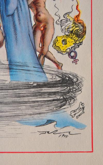 Salvador DALI : Le tourbillon maléfique, Estampe signée, 1948 2
