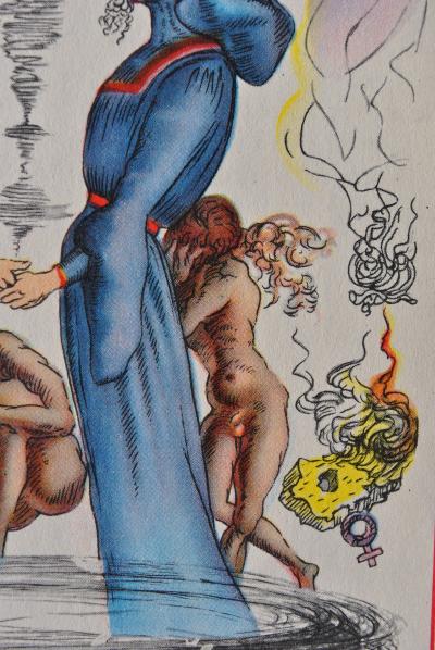 Salvador DALI : Le tourbillon maléfique, Estampe signée, 1948 2