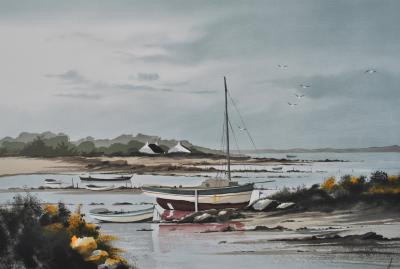Stéphane LAURO : Marée basse à Noirmoutier, Lithographie originale signée 2