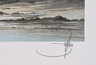Stéphane LAURO : Marée basse à Noirmoutier, Lithographie originale signée 2