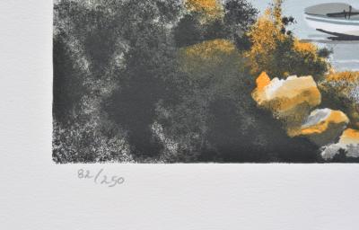 Stéphane LAURO : Marée basse à Noirmoutier, Lithographie originale signée 2