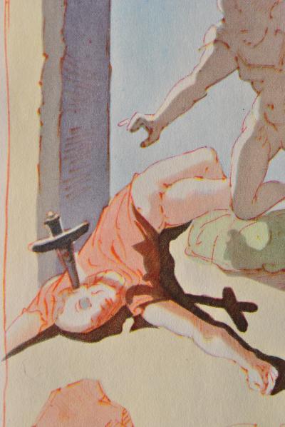 Salvador DALI : L’assassinat, Estampe signée, 1948 2