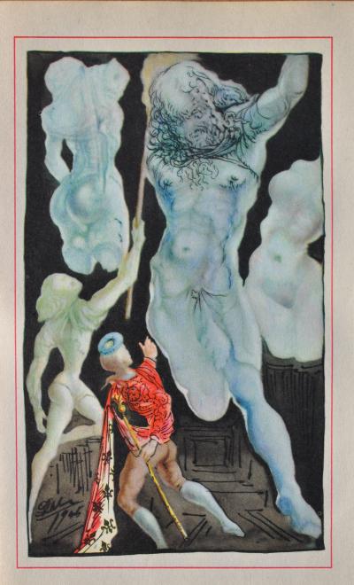 Salvador DALI : Apparition du Christ, Estampe signée, 1948 2