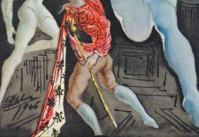 Salvador DALI : Apparition du Christ, Estampe signée, 1948 2