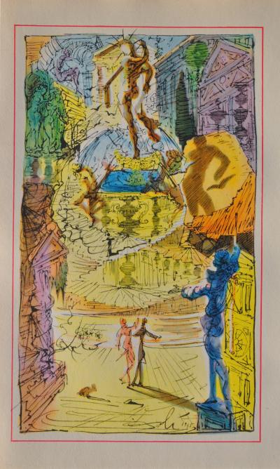 Salvador DALI : La porte du paradis, Estampe signée, 1948 2