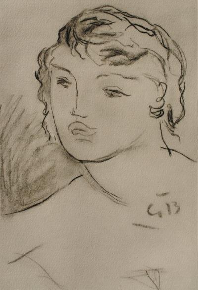 Georges BRAQUE : Portrait de femme, Héliogravure, 1950 2