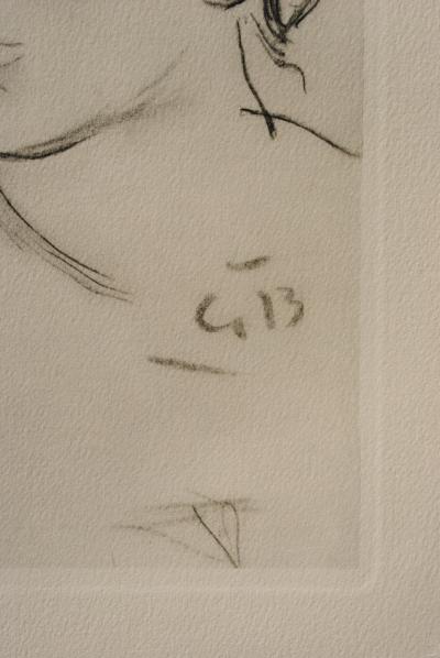 Georges BRAQUE : Portrait de femme, Héliogravure, 1950 2