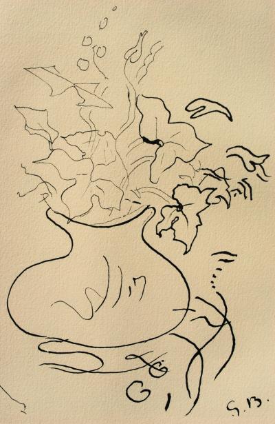 Georges BRAQUE : Le vase fleuri, Héliogravure, 1950 2