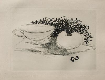Georges BRAQUE : Nature morte à la pomme, Héliogravure signée 2