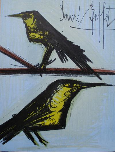 Bernard BUFFET : Les Oiseaux, Lithographie originale signée, 1967, MOURLOT