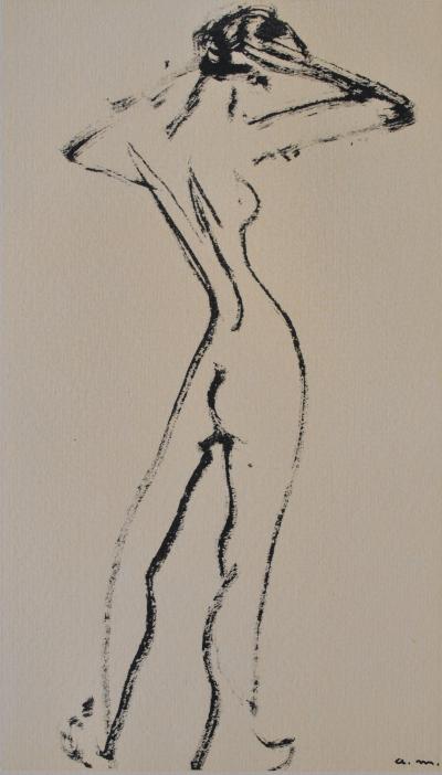 Albert MARQUET : Femme nue se coiffant , Gravure signée 2