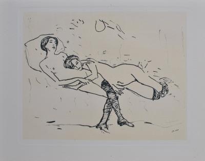 Albert MARQUET : Deux femmes nues allongées , Gravure signée