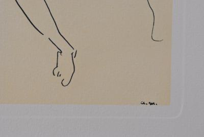 Albert MARQUET : Jeune fille nue en attente , Gravure signée 2