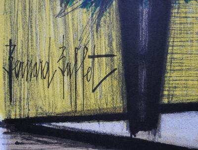 Bernard BUFFET : Le bouquet violet, Lithographie originale signée, 1967, MOURLOT 2