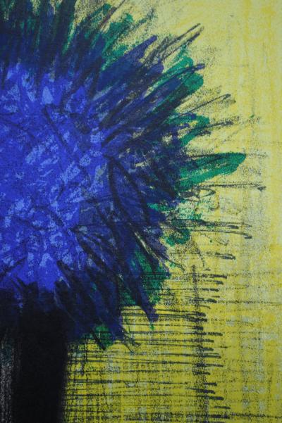 Bernard BUFFET : Le bouquet violet, Lithographie originale signée, 1967, MOURLOT 2