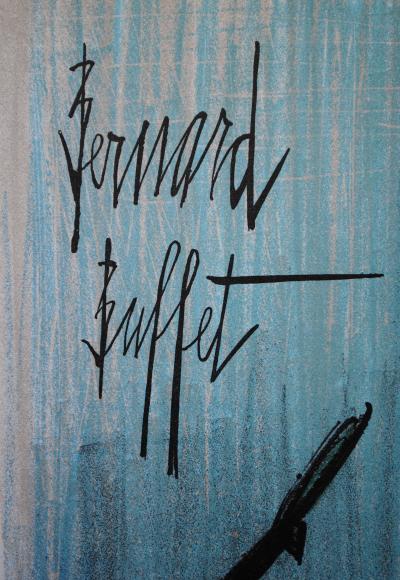 Bernard BUFFET : Nature morte à la bouteille, Lithographie originale signée, 1967, MOURLOT 2
