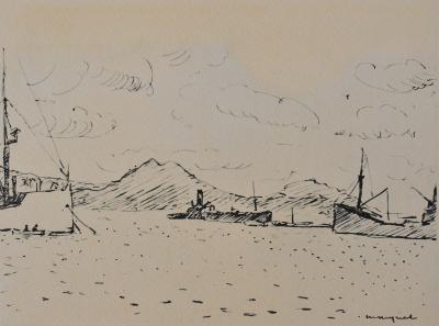 Albert MARQUET : Le port à Tunis, Gravure signée 2