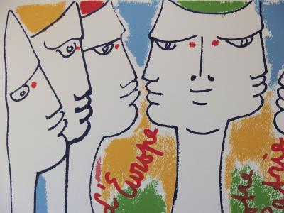 Jean COCTEAU : Europe - Décision difficile, Lithographie signée 2