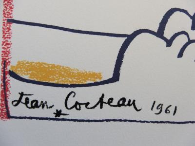 Jean COCTEAU : Europe - Décision difficile, Lithographie signée 2