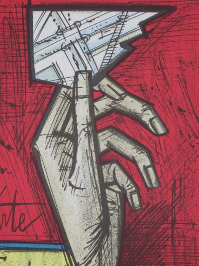 Bernard BUFFET : La carte, Lithographie originale 2