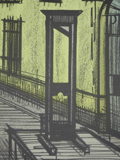 Bernard BUFFET : La Guillotine, Lithographie originale 2
