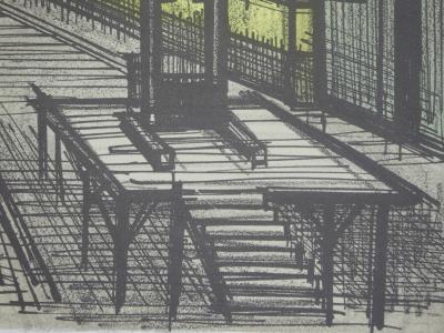 Bernard BUFFET : La Guillotine, Lithographie originale 2