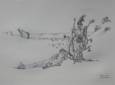 André MASSON : Le figuier desséché, Gravure signée, 1951 2