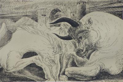 André MASSON : Souvenir de Medinacelli, Gravure signée, 1951 2