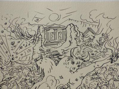 André MASSON : La Grèce tragique, Gravure signée, 1951 2