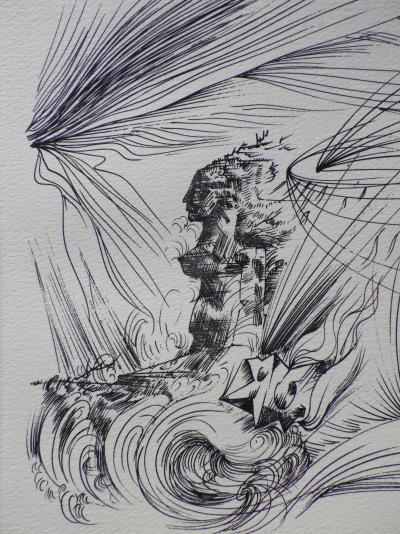 André MASSON : Le temps qui court, Gravure signée, 1951 2