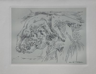André MASSON : L'Idylle, Gravure signée, 1951 2