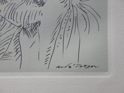 André MASSON : L'Idylle, Gravure signée, 1951 2