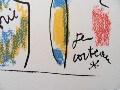 Jean COCTEAU : Europe - le conseil des sages, Lithographie signée 2