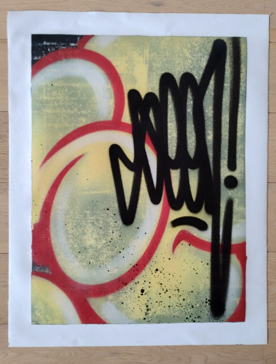 SEEN (Richard Mirando) - Blue Yellow 2024 - Peinture sur toile 2