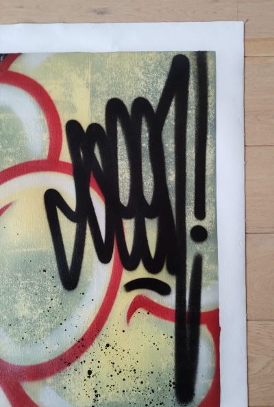 SEEN (Richard Mirando) - Blue Yellow 2024 - Peinture sur toile 2