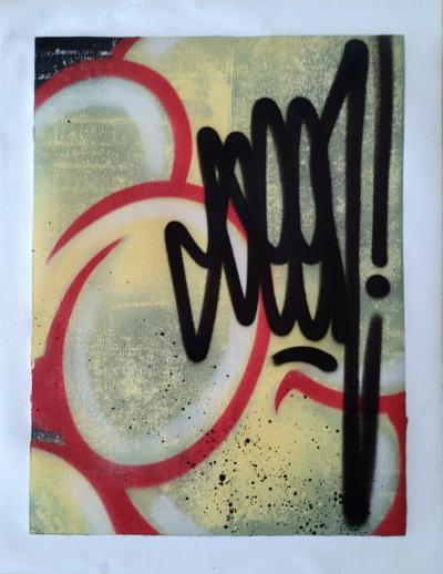 SEEN (Richard Mirando) - Blue Yellow 2024 - Peinture sur toile 2