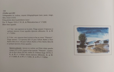 Maurice de Vlaminck  - Arbre vert (1924)  - Lithographie originale en couleurs signée au crayon 2