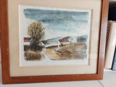 Maurice de Vlaminck  - Arbre vert (1924)  - Lithographie originale en couleurs signée au crayon 2