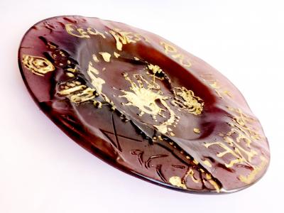 Salvador DALI (d’après) - 2 Assiettes, Daum France - Finition Or, Signées, Numérotées 2