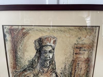 Aime Daniel Steinlen - Le roi Salomon -  Lithographie signée encadrée 2